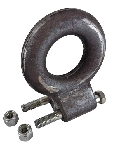 24k LB Towing Capacity 3" Inner Diameter Lunette Eye Tow Hitch Ring W/ Hardware - Picture 6 of 7