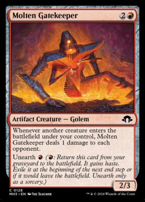 MTG Magic the Gathering Molten Gatekeeper (128/703) Modern Horizons 3 LP
