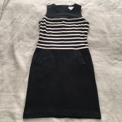 black and white fitted dresses Black Midi Dress with Embellished White Collar – My Store