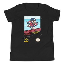 Washington Capitals Hockey Team Jersey 8-bit Nintendo Youth Kid Child T-Shirt