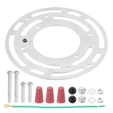 4" Round Ceiling Light Plate Kit, Light Fixture Mounting Bracket Steel Crossbar