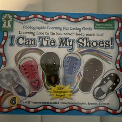 I Can Tie My Shoes Lacing Cards 846000 Key Education Brand New
