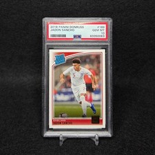 Panini Donruss 2018 Jadon Sancho Rookie Card PSA10 England #189 Soccer. rookie card picture