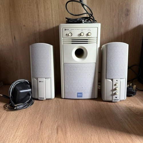 Yamaha YST-MSW5 Subwoofer & YST-M7 Vintage PC Computer Speaker System - Working