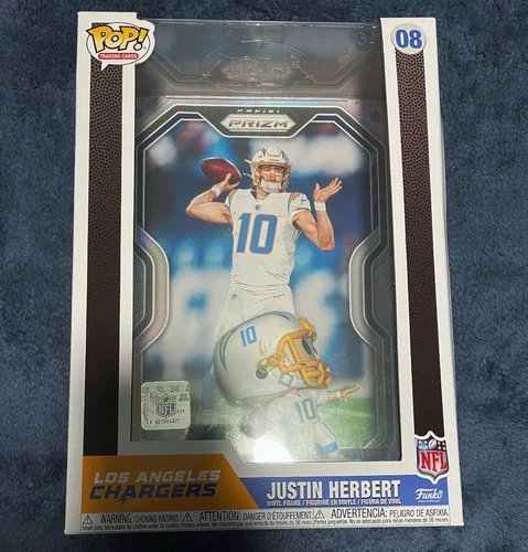 JUSTIN HERBERT - Los Angeles Chargers Funko POP Vinyl NFL Figure w/ Panini Prizm