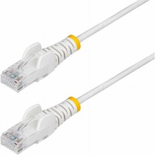 StarTech N6PAT6INWHS 6in Slim CAT6 Ethernet Cable White RJ45