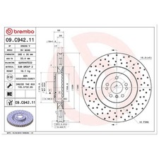Brembo Bremsscheiben + Beläge vorne 09.C942.11 A1644210712 | 162121 Brembo Bremsscheiben + Beläge vorne 09.C942.11 A1644210712 | 162121