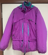 Vintage 80s 90s Y2K Mont• Bell Women’s  PURPLE TEAL  Ski Jacket XL