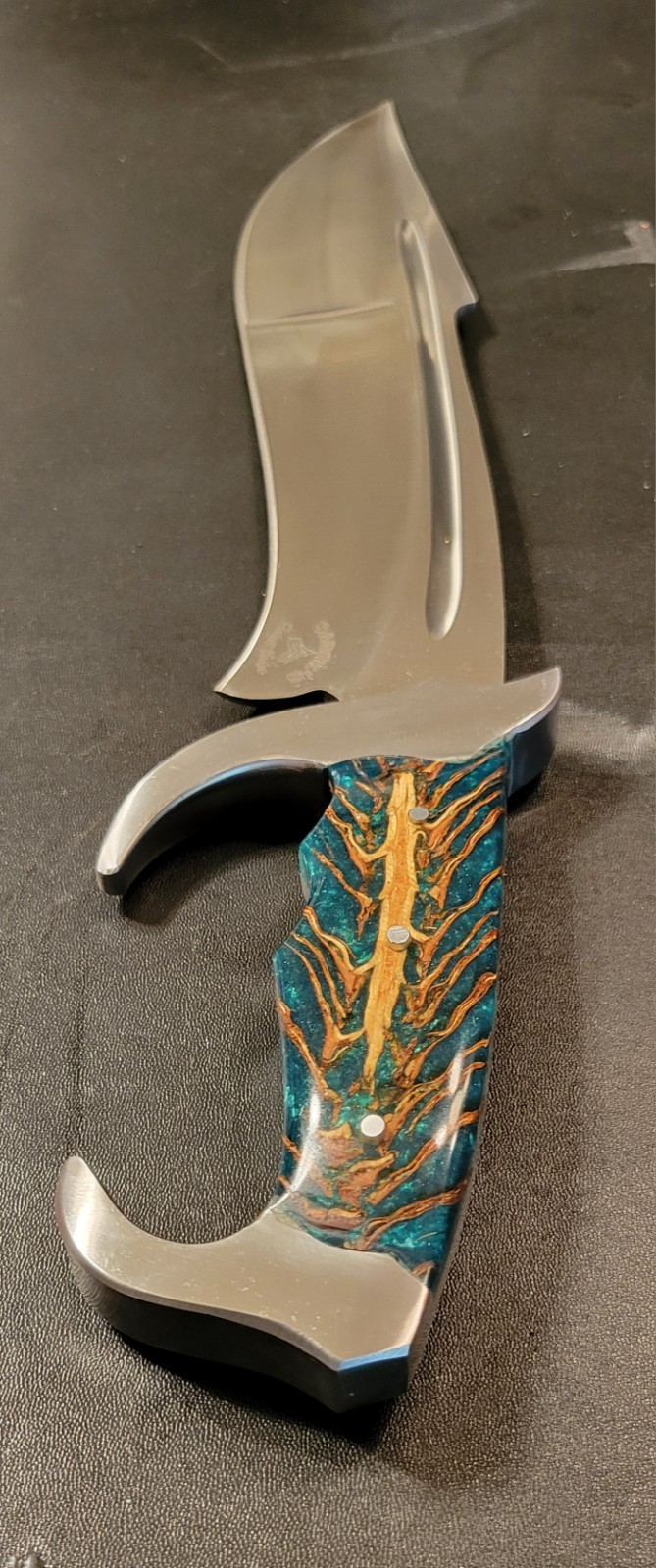 Badass Blades D2 Steel Persian Combat Knife Green Pine Cone Resin Handle- BA779