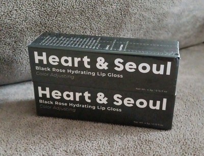 2 Heart & Seoul Womens Black Rose Hydrating Color-Adjusting Rare Lip GLOSS NIP