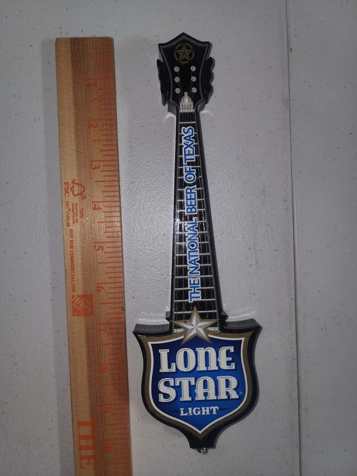 Lone Star Light Blue Beer Guitar Vtg Figural Tap Handle - Image 2 of 4
