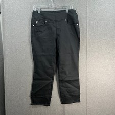 Belle By Kim Gravel TripleLuxe Reg Twill Cropped Str Black, Res 12