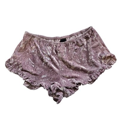 Free Press Crushed Velvet Shorts Womens MED Pink Lavender Coquette Cottage Boho
