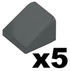 Lego 5 New Dark Bluish Gray Slope Mini 30 1 x 1 x 2/3 Roof Part 54200 DG04
