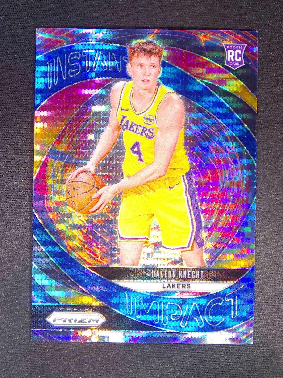 2024-25 Panini Prizm Dalton Knecht #5 RC Rookie Instant Impact Blue Pulsar /99
