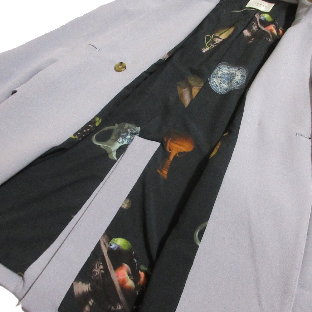 22SS Ameri Printed Lining Jacket, Size Small, Pur… - image 8