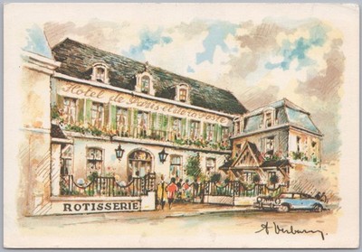 Hotel de Paris et de la Poste, Sens Yonne France, c1950s Postcard