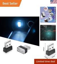 Compact Usb Ambient Car Lights - 2pcs Led Night Lamps For Enhanced Driving