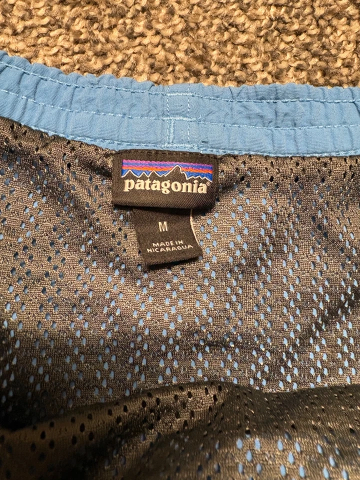 Patagonia Baggies Shorts Mens Medium Blue Nylon Mesh Lining Side Pockets 57021 - Image 3 of 4