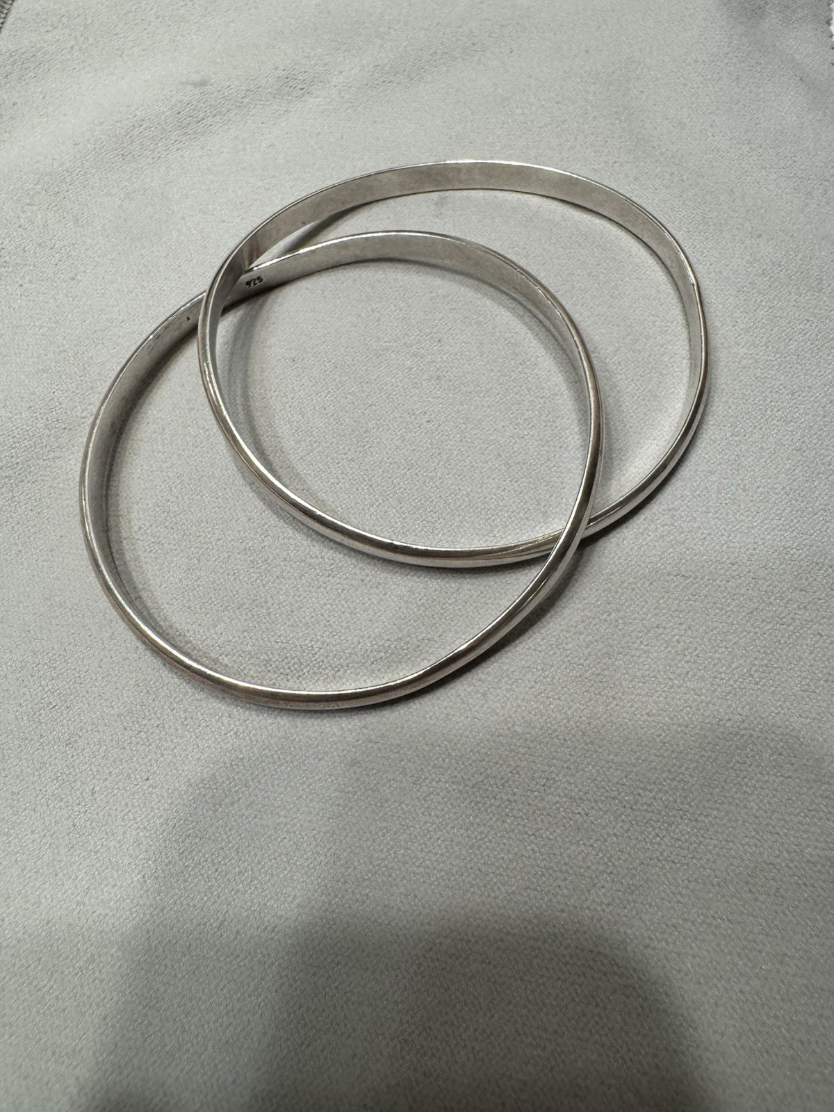 Beautiful Solid Sterling Silver Twist Bangle Brac… - image 3