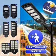Super Bright 1000W Outdoor Commercial Solar Street Light Parking Lot Road Lamp