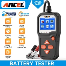 ANCEL BA301 Battery Tester 6/12V Battery Analyzer 100-2000CCA Cranking Charging