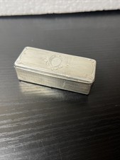 Antico portapillole rettangolare in argento 