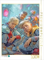 Calvendo Puzzle Cyberpunk Neon World | 1000 Pieces, Finished Size 25.2 × 18.9 In