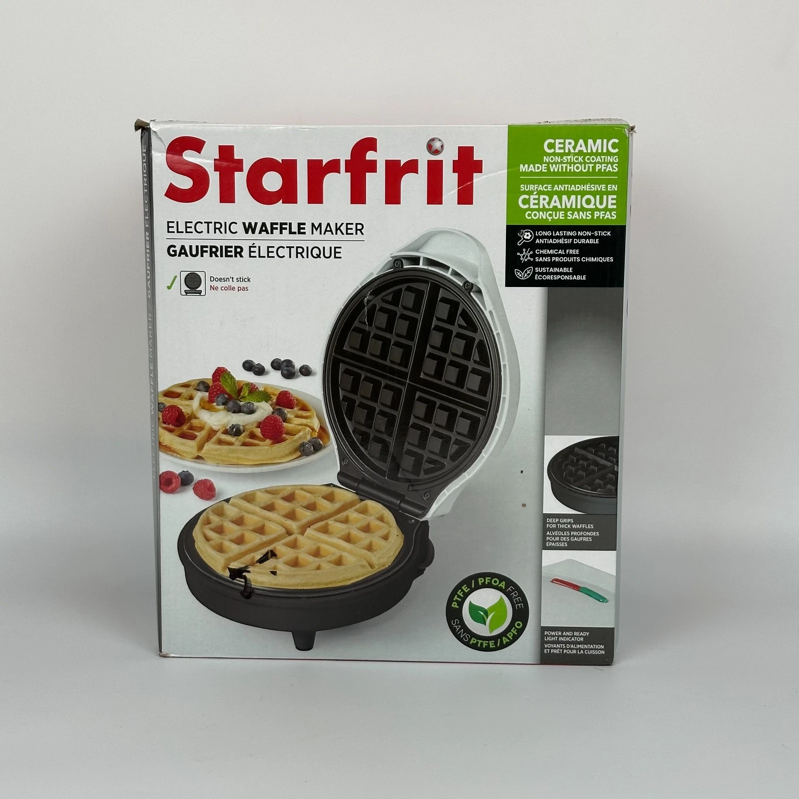 Starfrit Electric Waffle Maker – New In Box
Opens in a new window or tab