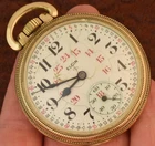 Elgin 658 Pocket Watch, 19 Jewels Gold Filled Open Face Made In USA 5 Adjust (4)