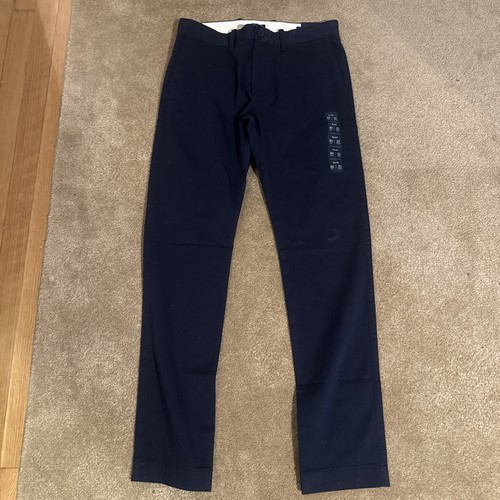 J.CREW Blue Chino Slim Fit Pants Men’s 32 Flat Front Button Solid Cotton