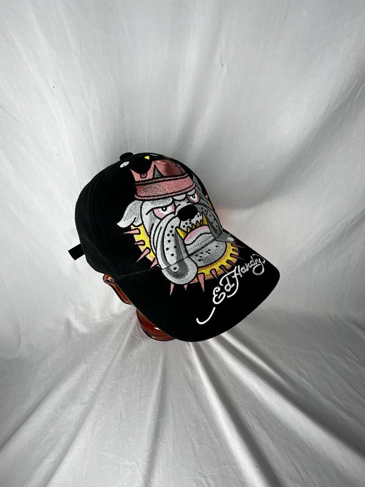 Ed Hardy By Christian Audigier Bulldog Adjustable Cap-Kids Black 100% Cotton - Image 3 of 4