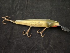 Vintage Creek Chub Bait Co. 4.5in Wood Pikie Deep Diver, Silver Flash Vintage Creek Chub Bait Co. 4.5in Wood Pikie Deep Diver, Silver Flash - Image 1