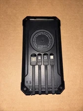 GOODaaa Power Bank Wireless Charger 36000mAh Built in 4 Cables 6 Outputs 15W NIB