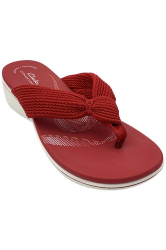 Clarks Women's Breeze Rae Erin Slide Sandals Cherry