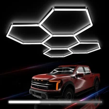 Hexagon Garage Lights : 3 Level Dimmable 168W 25 Pack Tube 5 Grids Hexagon LE...