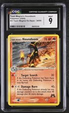 CGC 9 MINT Team Magma's Houndoom EX Team Magma Vs Aqua 34/95 Pokemon Card