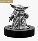 2021 - Grogu The Child - The Mandalorian Star Wars- Baby Yoda–Silver Statue