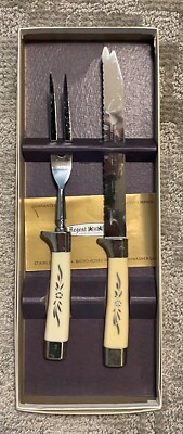 Vintage Emdeko Sheffield Cutlery 2 piece Set Regent Stainless Steel MCM