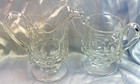 Set of Clear HFM Reproduction Covered Sugar and Creamer in the Ashburton Pattern