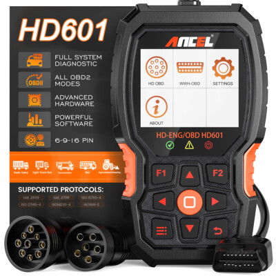 Ancel HD601 Full System Truck Diagnostic Scanner Tool for Cummins Paccar Detroit
