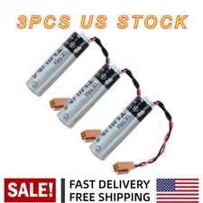 3x Backup Battery ER6V/3.6V 2400mAh PLC Battery Lithium Battery w/ Plug US NEW