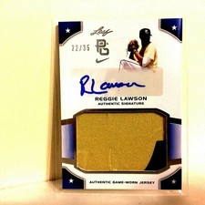 REGGIE LAWSON Auto 2015 Leaf Perfect Game 22/35 Patch Rookie Autograph PADRES