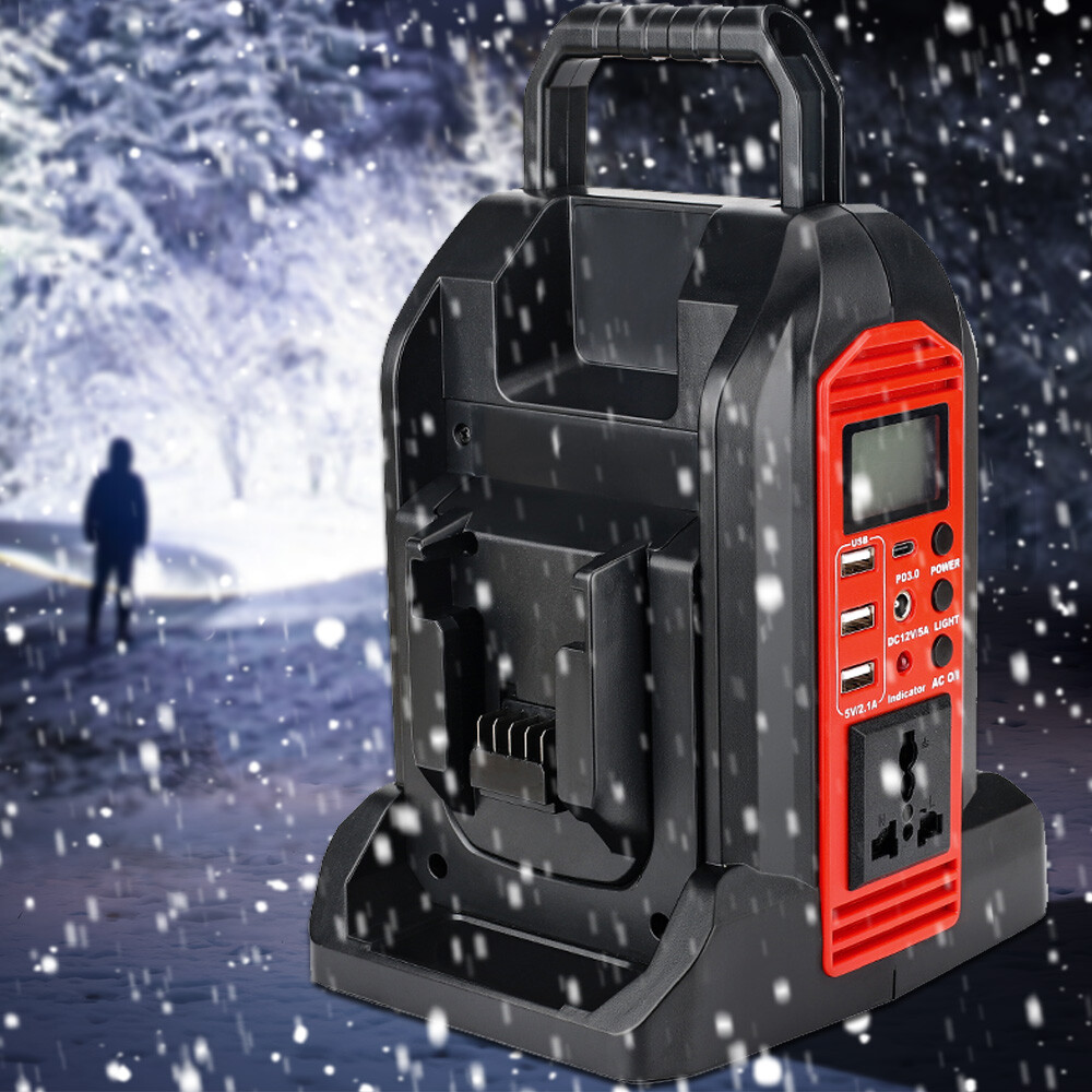 2-Ports Power Inverter for Milwaukee M18 18V Battery 350W Battery Inverter w/USB