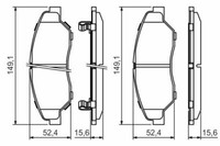 Bremsbelagsatz, Scheibenbremse FüR KIA Bosch 0986424696