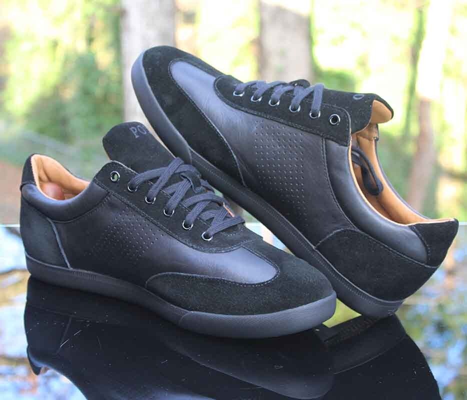 Polo Ralph Lauren Cadoc Suede Men s Size 12 Black Leather 14557 | eBay