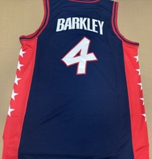 1996 CHARLES BARKLEY 4 USA AWAY BASKETBALL JERSEY S-XXL