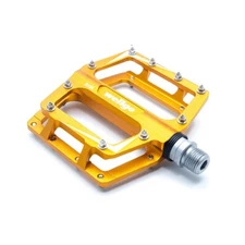 Wellgo B184 Platform Pedals, Aluminum 6061 CNC, 9/16", Orange - 1 pair
