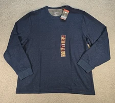 Members Mark Long Sleeve Lounge Tee Heather Blue Cove Size XL NWT