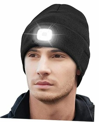 LED Beanie Hat with Light,Rechargeable 